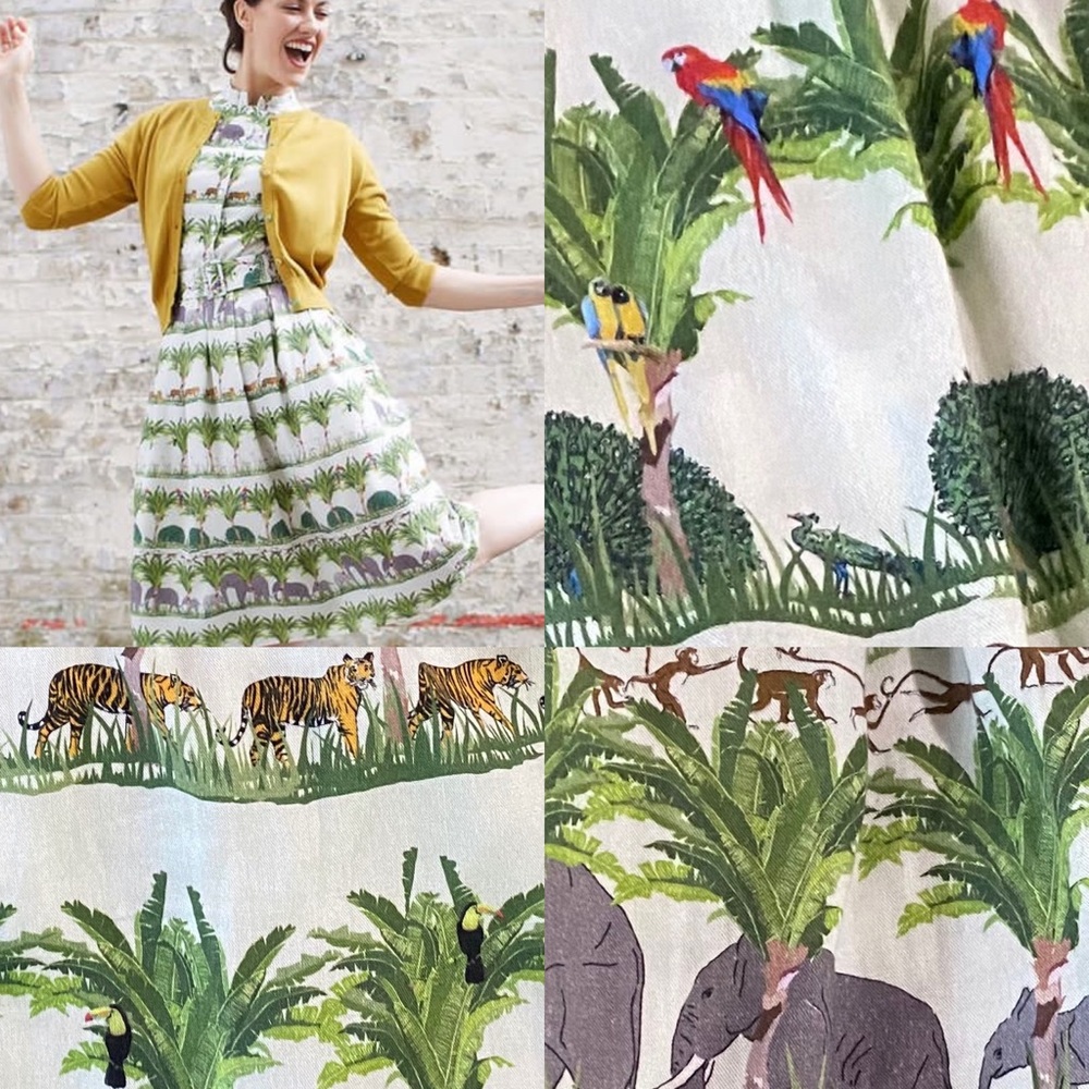 Tropical Print Dress